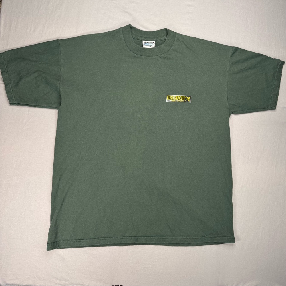Vintage RedSand Giant Goose T Shirt Mens Large Green Made in USA Surf Skate